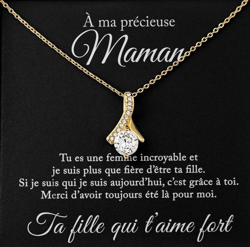 À ma précieuse maman - Collier coeur