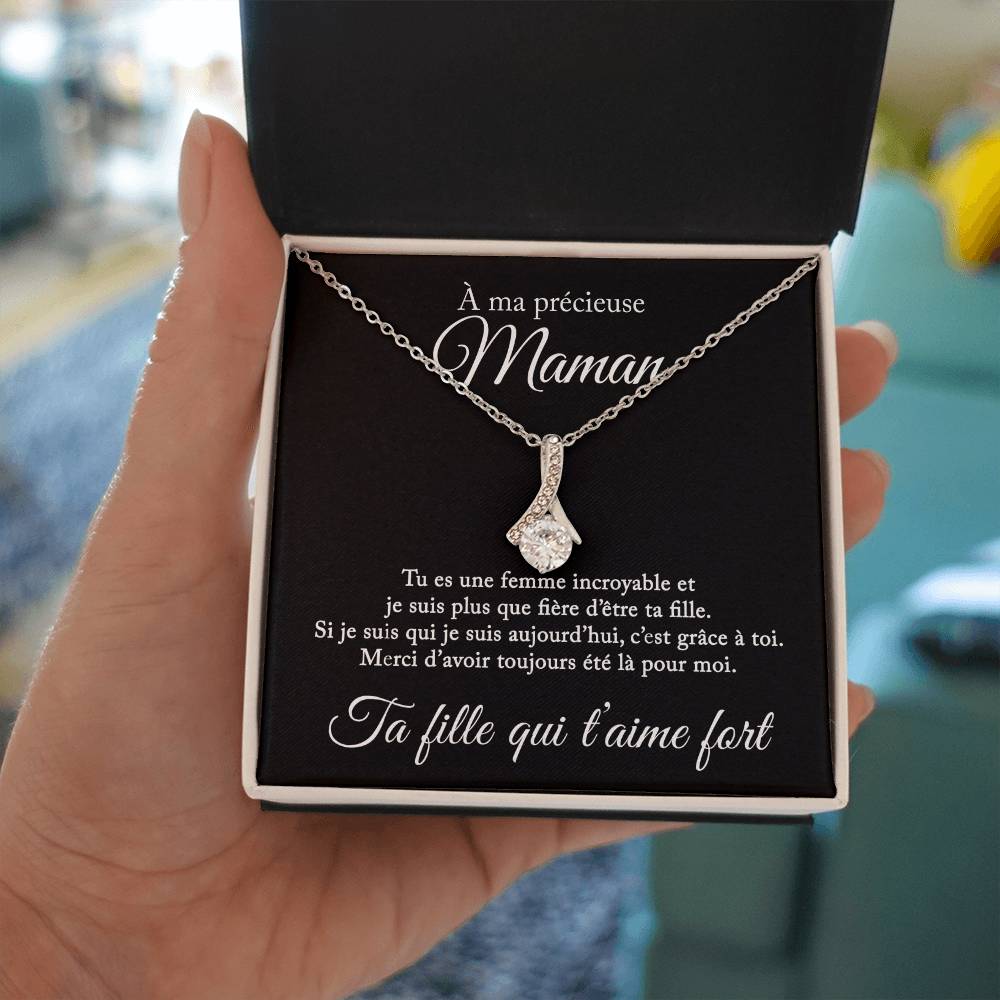 À ma précieuse maman - Collier coeur