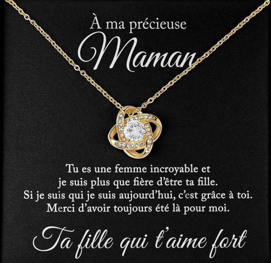 À ma précieuse maman - Collier coeur