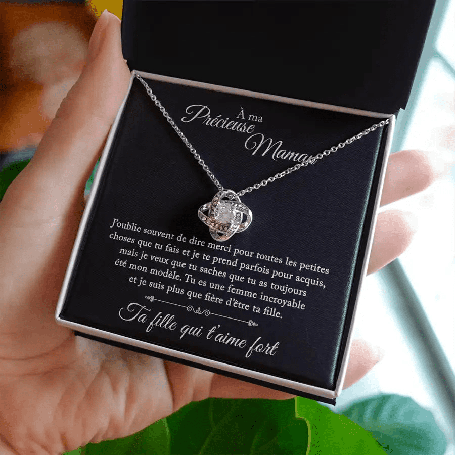 Collier pour maman | Coffret Cadeau avec collier personnalisé et carte de message sentimentale