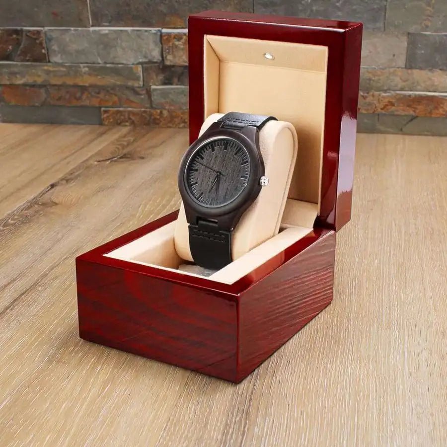 Au Meilleur Papa - Montre Personnalisée En Bois