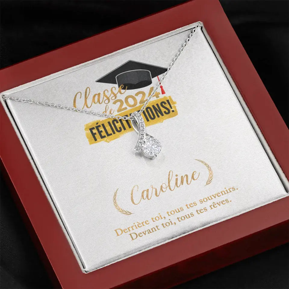 Cadeau De Graduation Personnalisé Pour Femme | Collier Beauté Éternelle ✨🎓