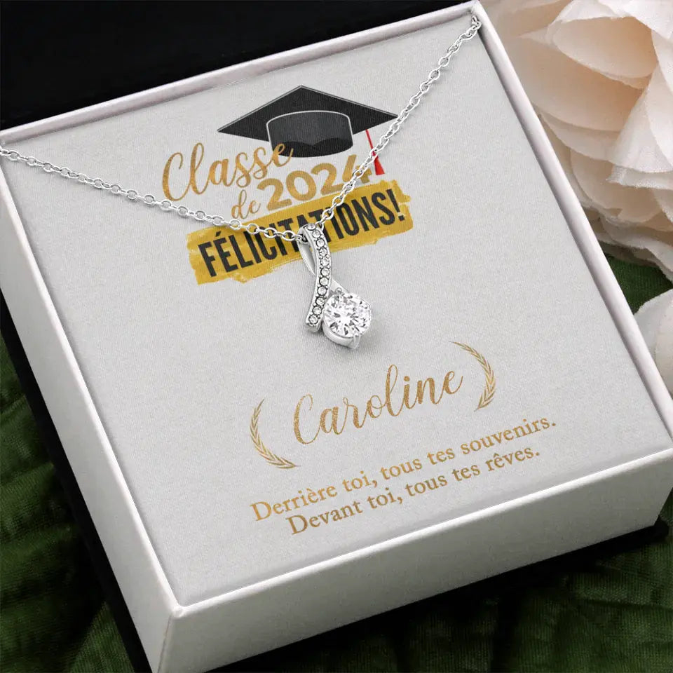 Cadeau De Graduation Personnalisé Pour Femme | Collier Beauté Éternelle ✨🎓