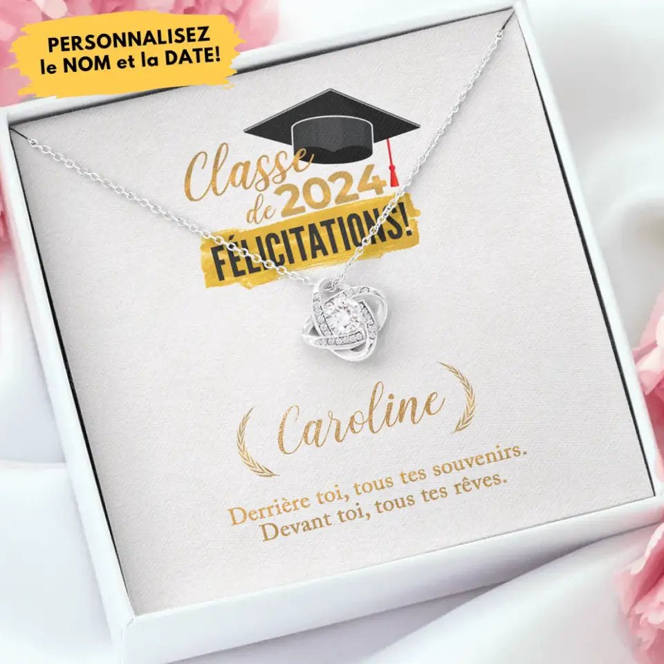 Collier De Graduation Pour Femme | Ajoutez le nom et l'année de la diplômée ✨🎓