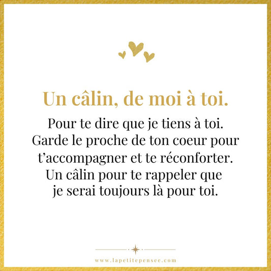 Carte Message - Bague Câlin