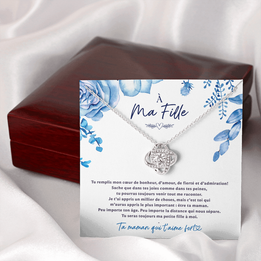 Collier Pour Fille - Tu remplis mon coeur de bonheur - De ta maman qui t'aime fort.