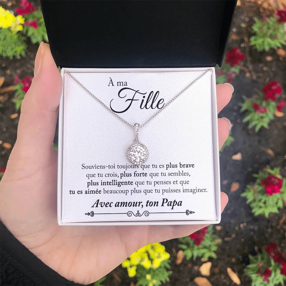 Collier Pour Ma Fille - Avec amour, ton Papa