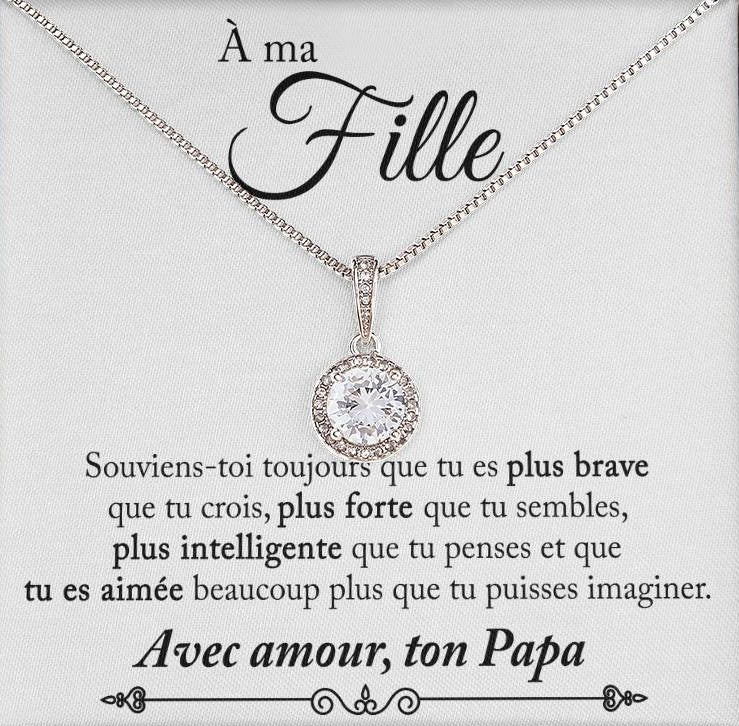 Collier Pour Ma Fille - Avec amour, ton Papa