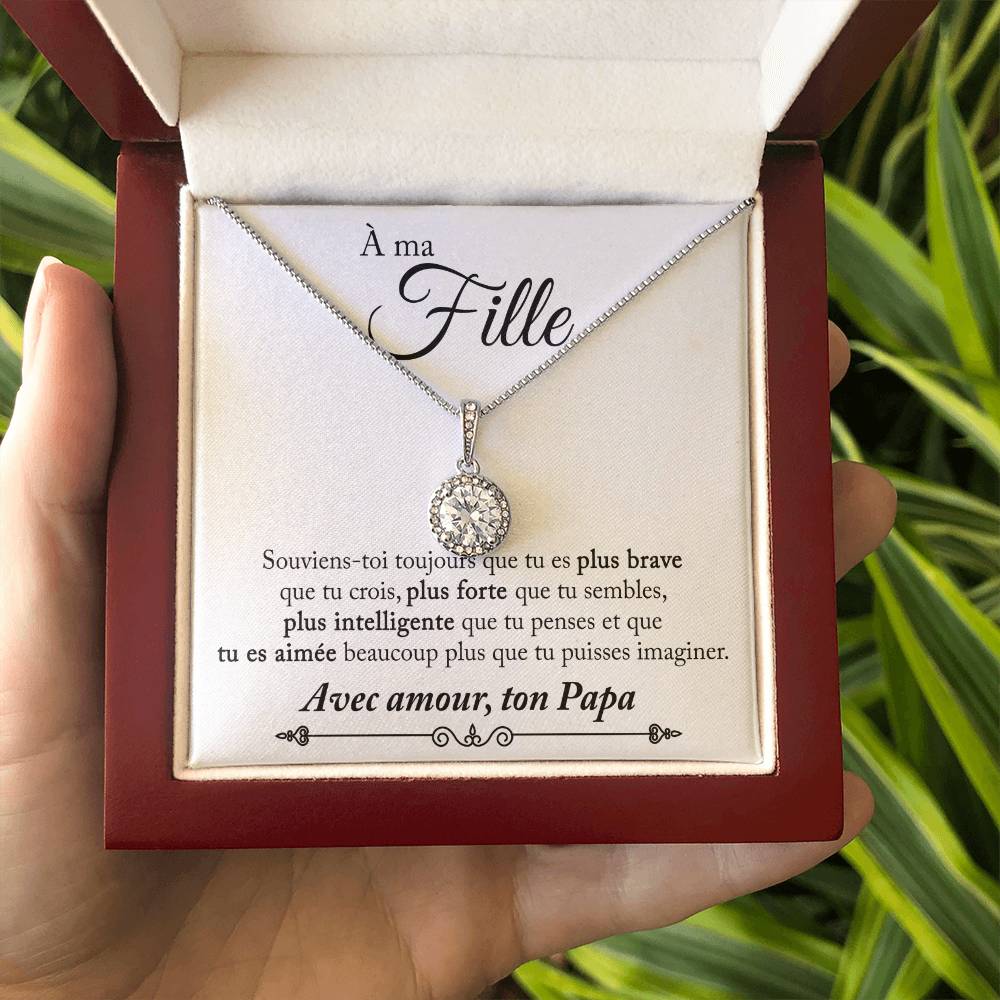 Collier Pour Ma Fille - Avec amour, ton Papa