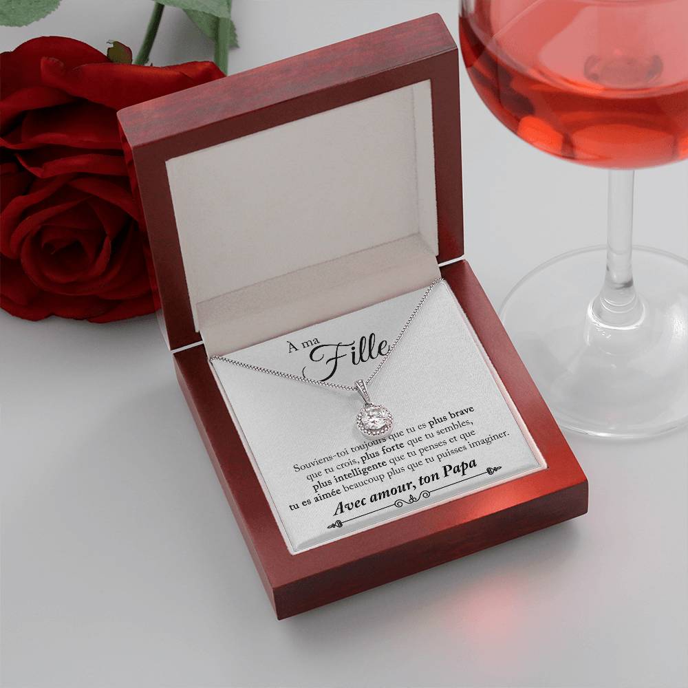 Collier Pour Ma Fille - Avec amour, ton Papa