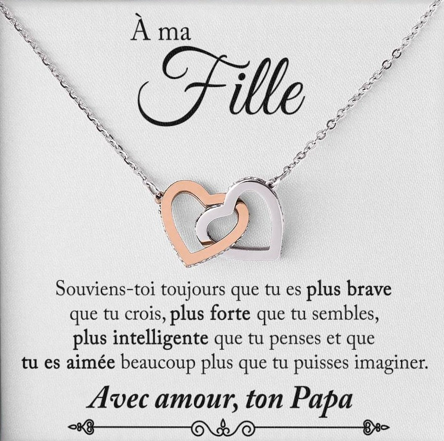 Collier Pour Ma Fille - Avec amour, ton Papa