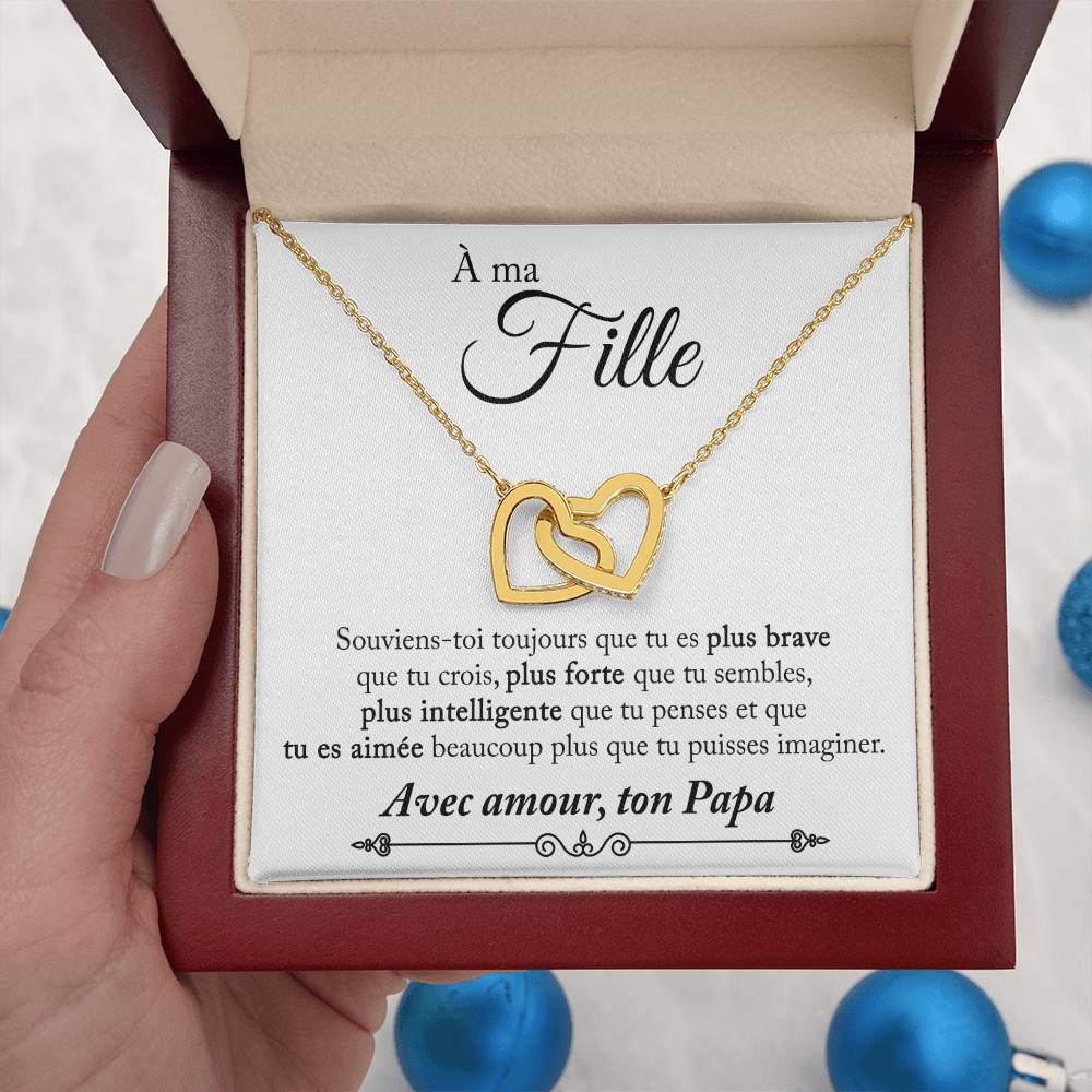Collier Pour Ma Fille - Avec amour, ton Papa