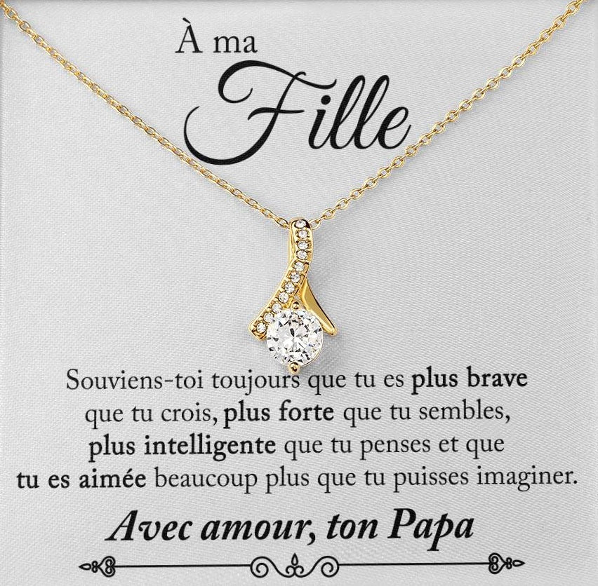 Collier Pour Ma Fille - Avec amour, ton Papa