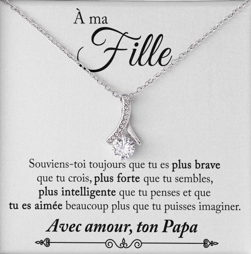 Collier Pour Ma Fille - Avec amour, ton Papa