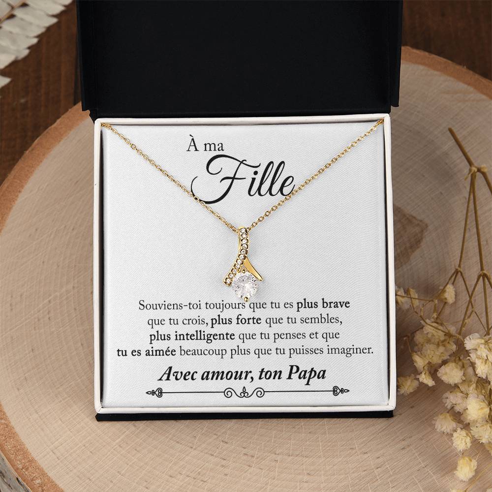 Collier Pour Ma Fille - Avec amour, ton Papa