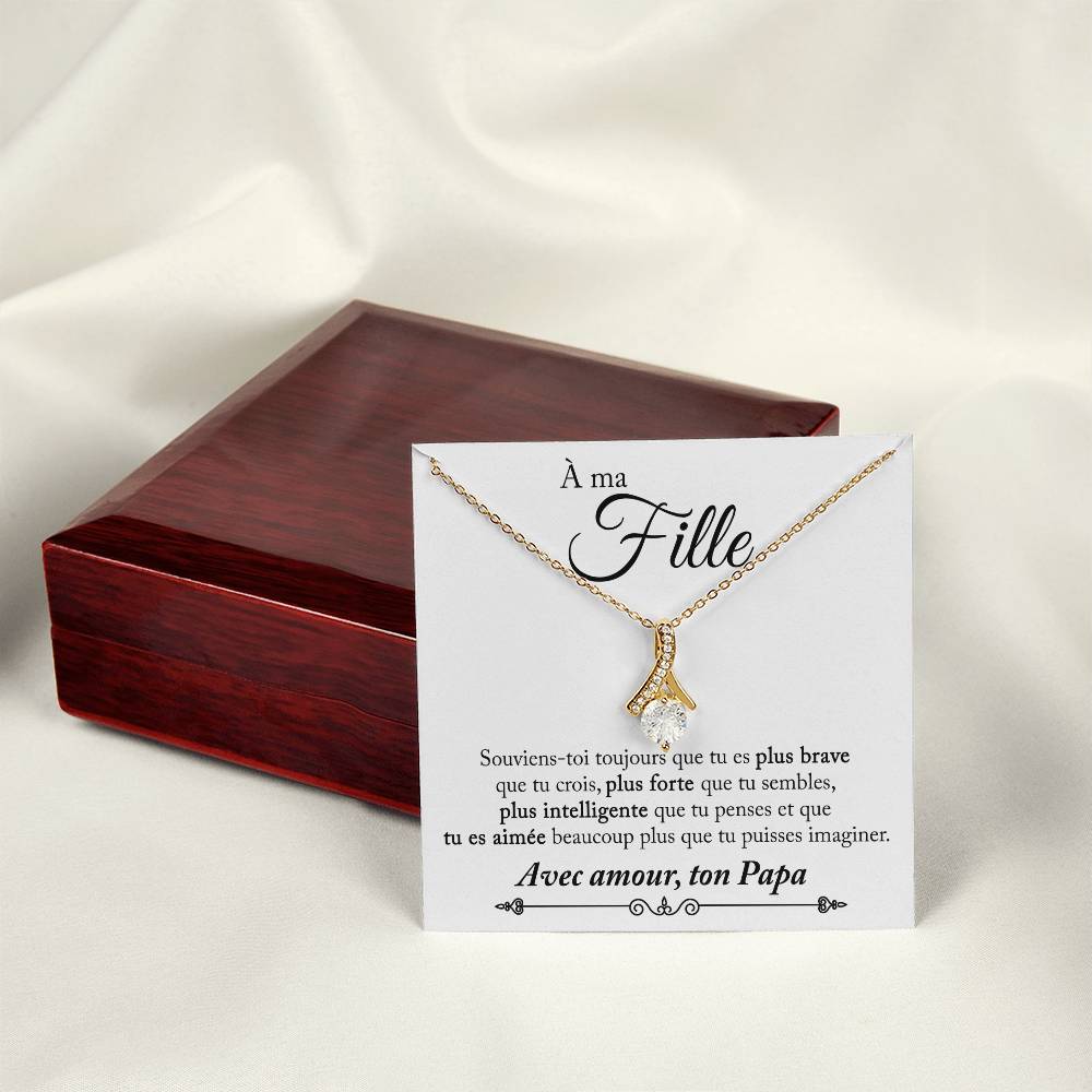 Collier Pour Ma Fille - Avec amour, ton Papa
