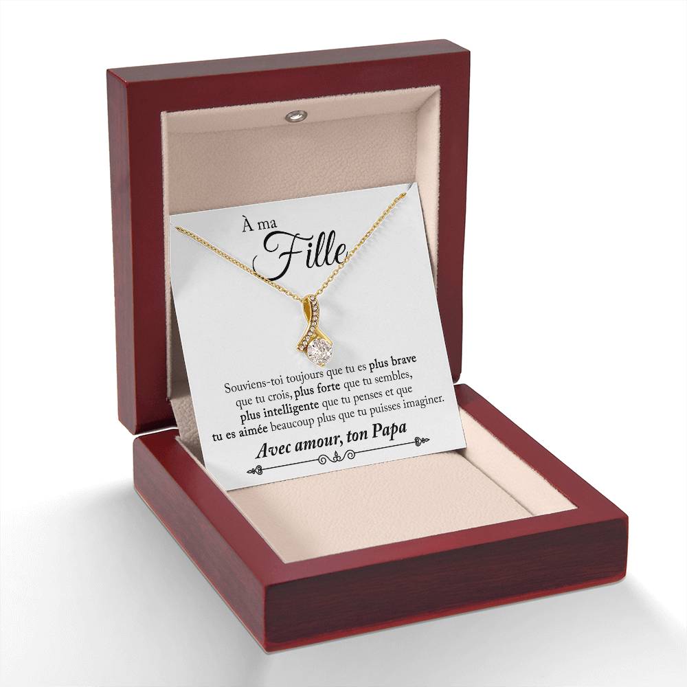 Collier Pour Ma Fille - Avec amour, ton Papa