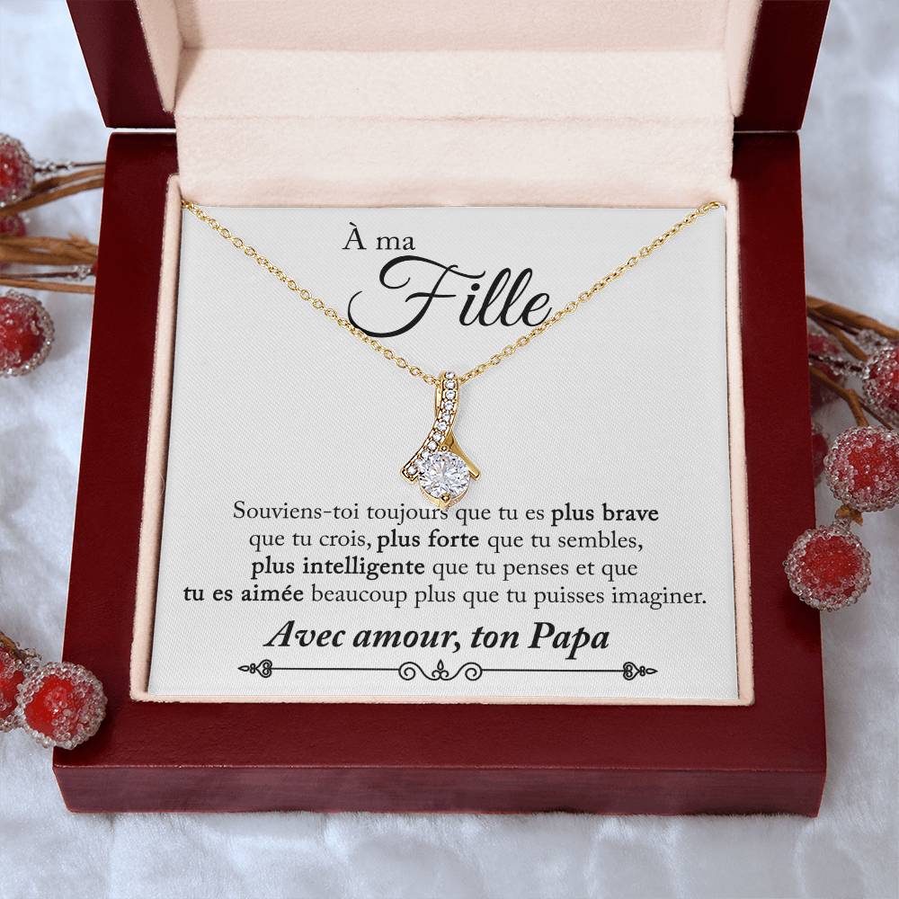 Collier Pour Ma Fille - Avec amour, ton Papa