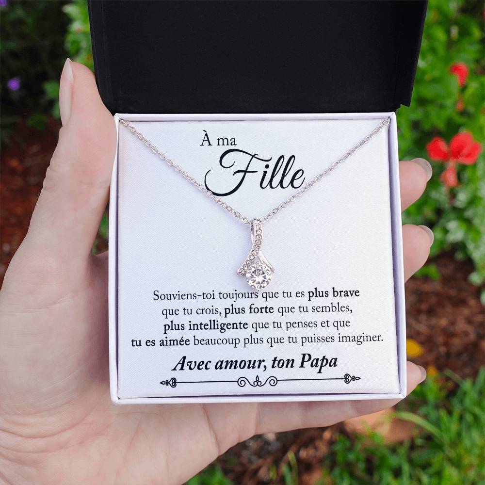 Collier Pour Ma Fille - Avec amour, ton Papa