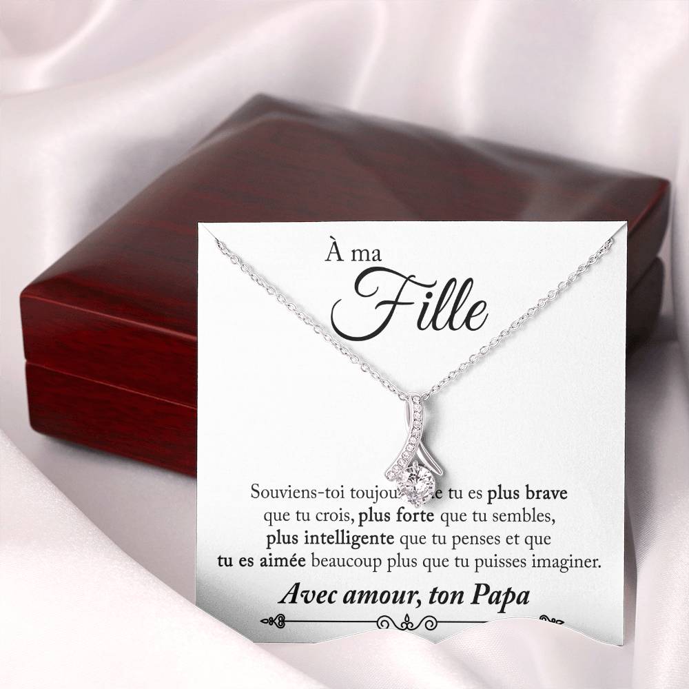 Collier Pour Ma Fille - Avec amour, ton Papa