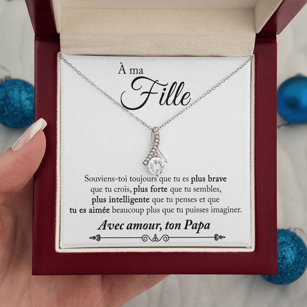 Collier Pour Ma Fille - Avec amour, ton Papa