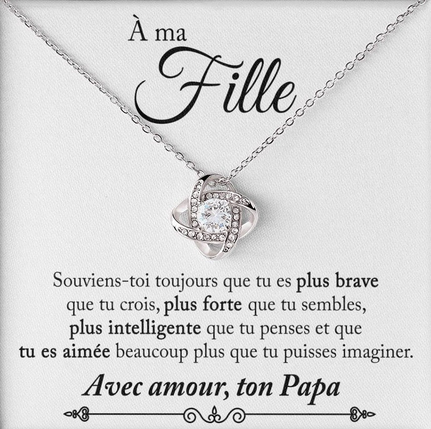 Collier Pour Ma Fille - Avec amour, ton Papa