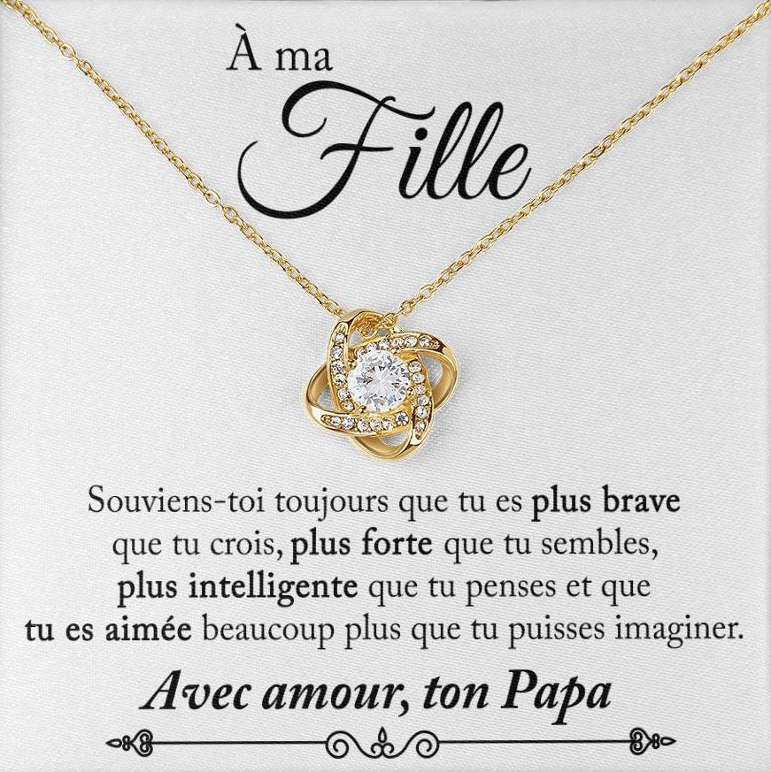 Collier Pour Ma Fille - Avec amour, ton Papa