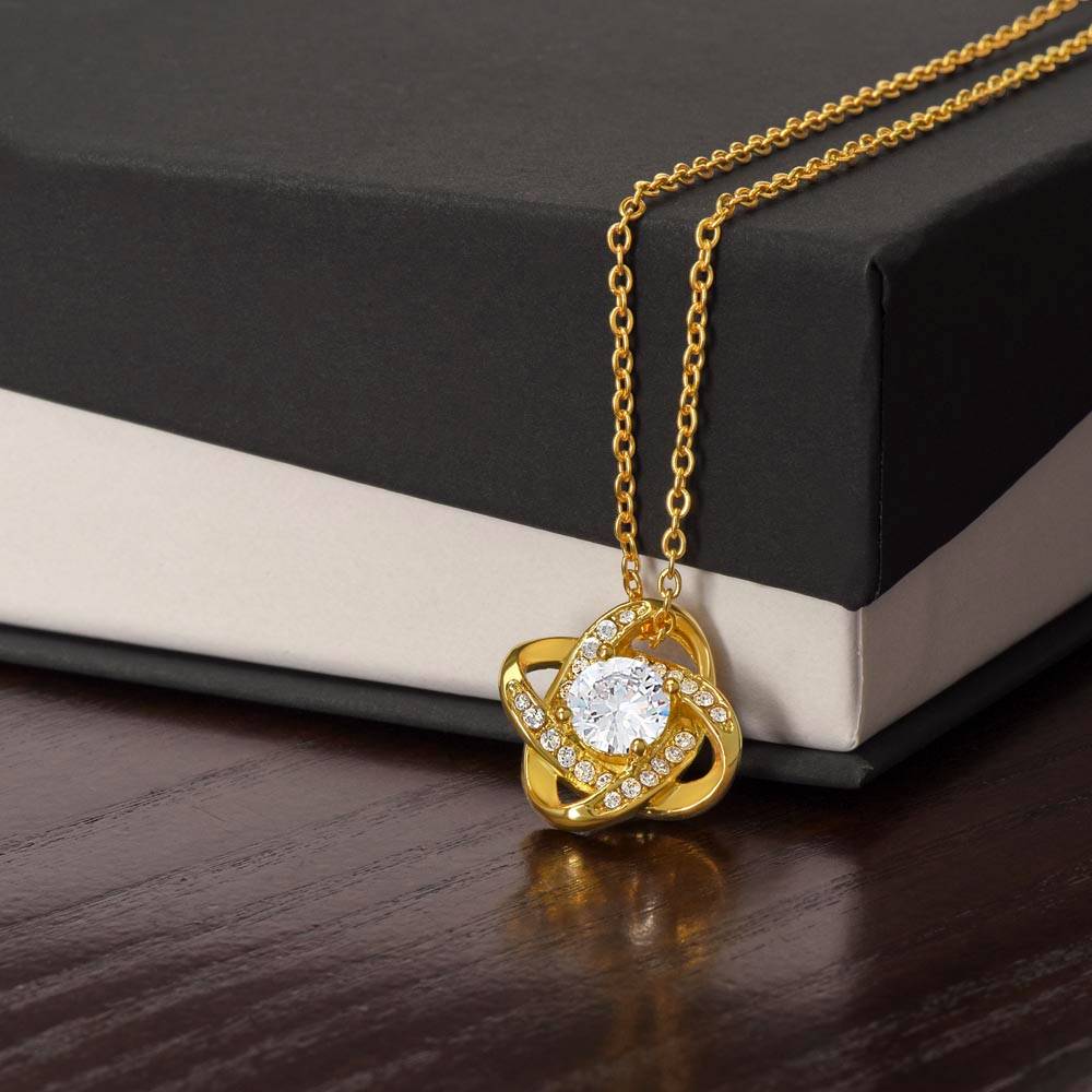 Pour Ma Précieuse Petite Fille - Collier Coeurs Entrelacés En Or Jaune 18K