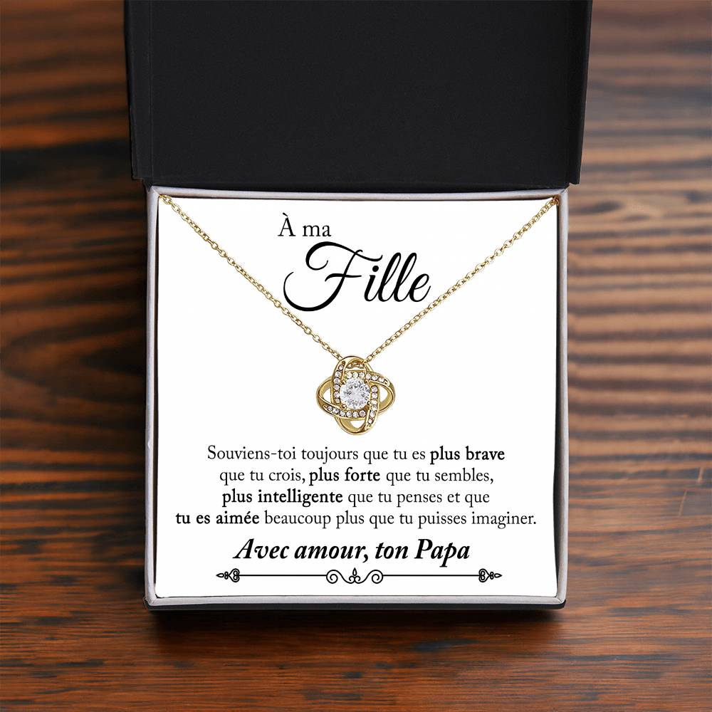 Collier Pour Ma Fille - Avec amour, ton Papa