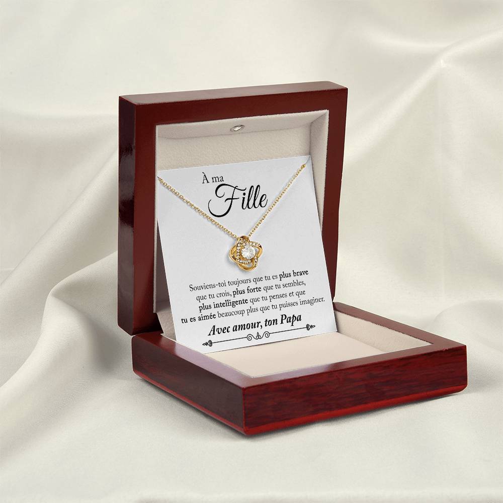 Collier Pour Ma Fille - Avec amour, ton Papa