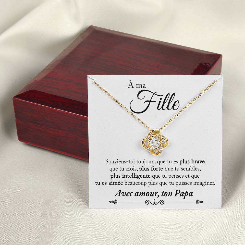 Collier Pour Ma Fille - Avec amour, ton Papa