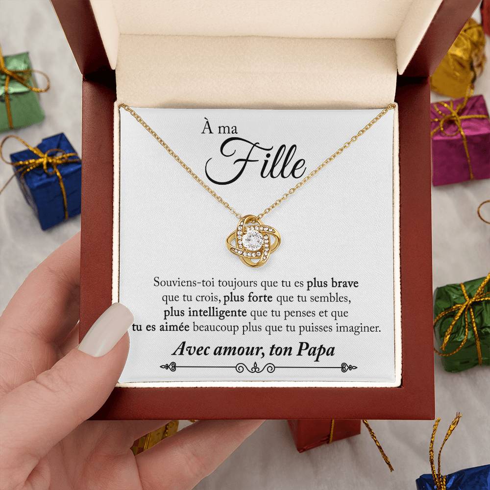 Collier Pour Ma Fille - Avec amour, ton Papa