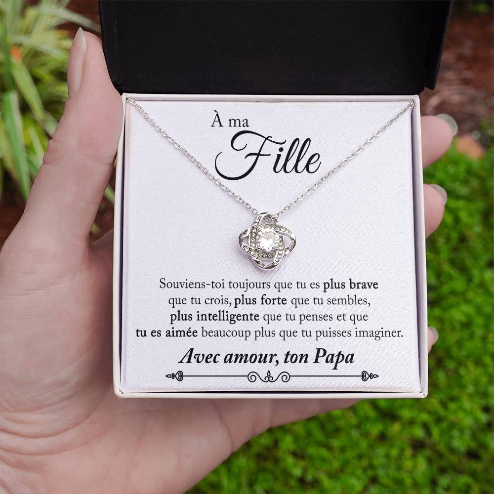 Collier Pour Ma Fille - Avec amour, ton Papa