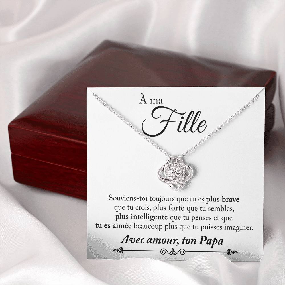 Collier Pour Ma Fille - Avec amour, ton Papa