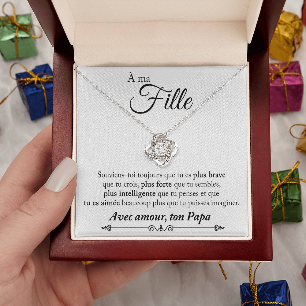 Collier Pour Ma Fille - Avec amour, ton Papa