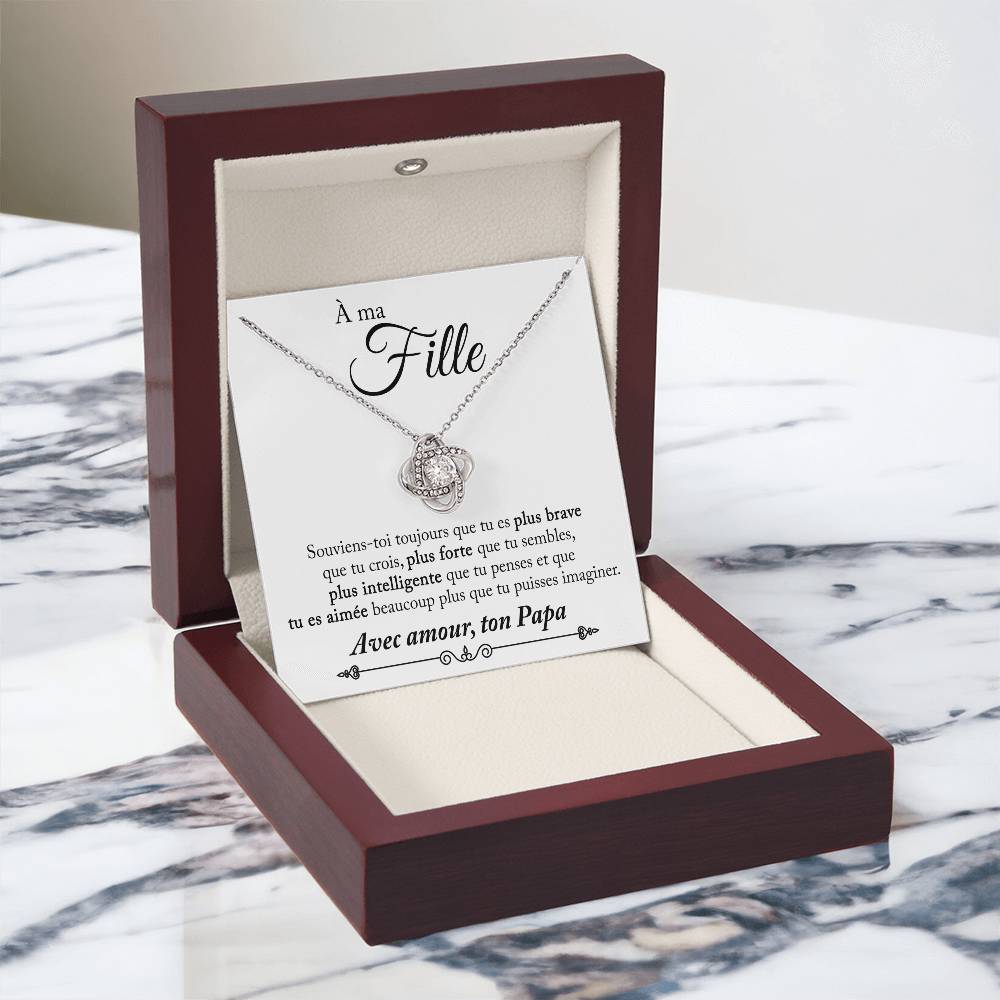 Collier Pour Ma Fille - Avec amour, ton Papa
