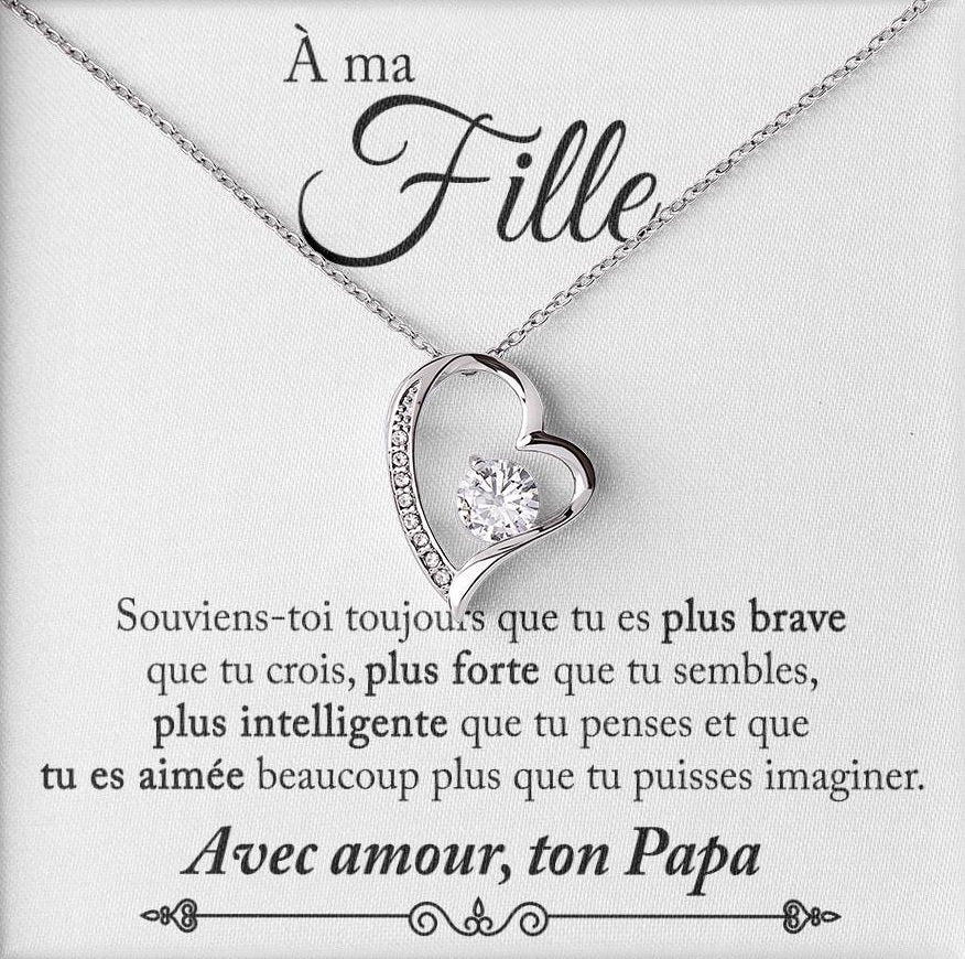 Collier Pour Ma Fille - Avec amour, ton Papa