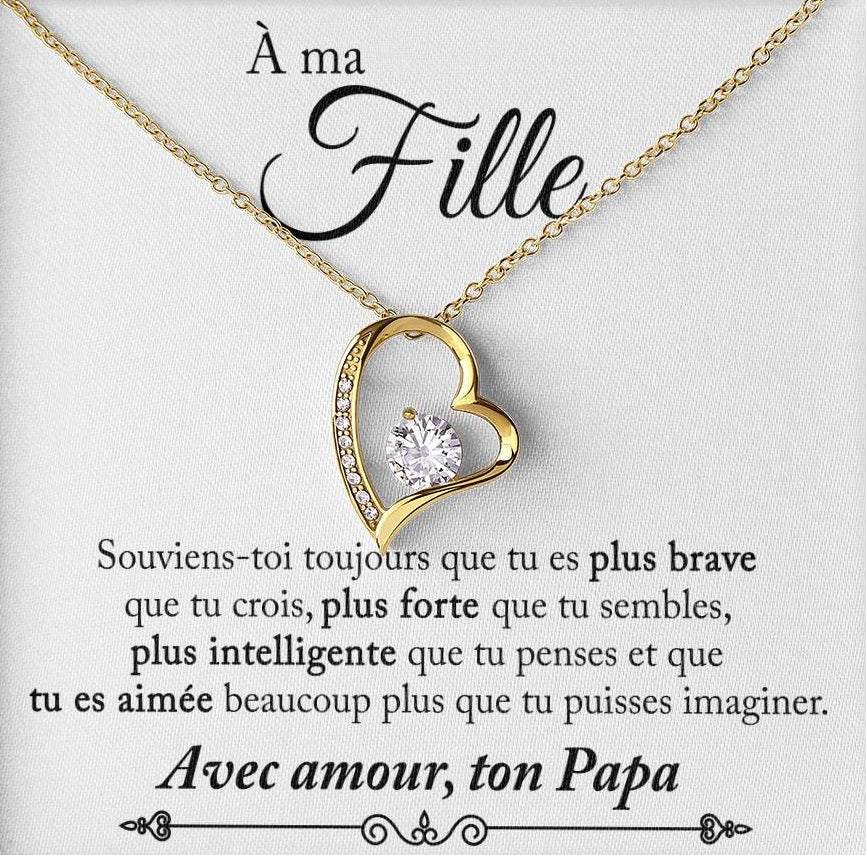 Collier Pour Ma Fille - Avec amour, ton Papa