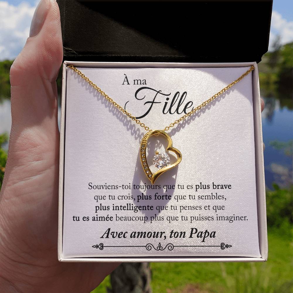Collier Pour Ma Fille - Avec amour, ton Papa
