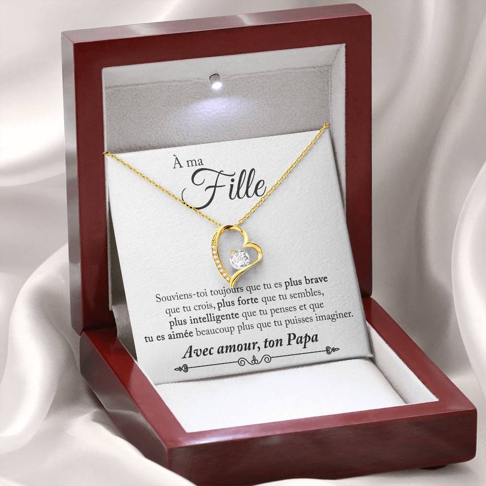 Collier Pour Ma Fille - Avec amour, ton Papa