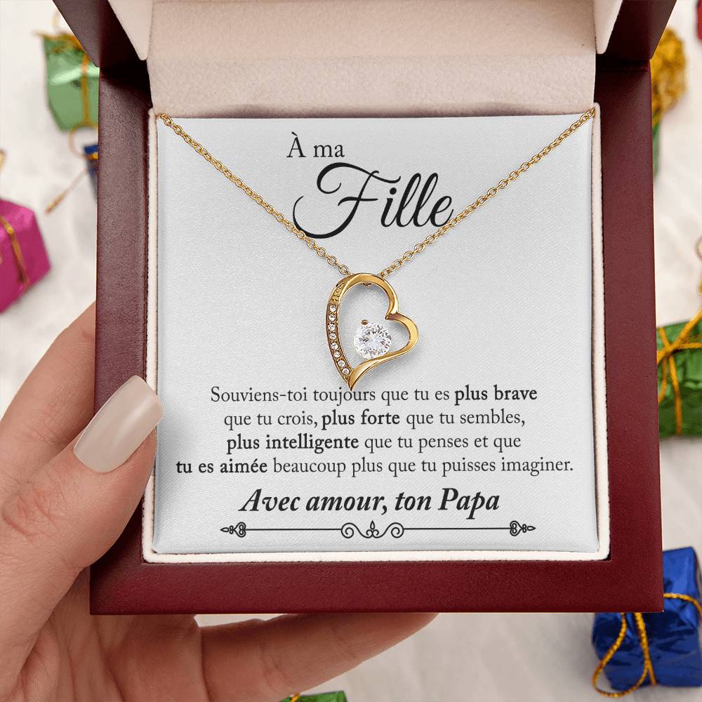 Collier Pour Ma Fille - Avec amour, ton Papa