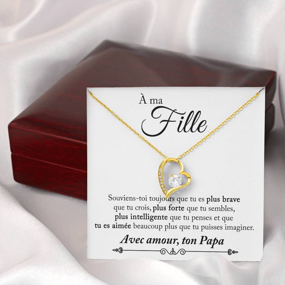 Collier Pour Ma Fille - Avec amour, ton Papa