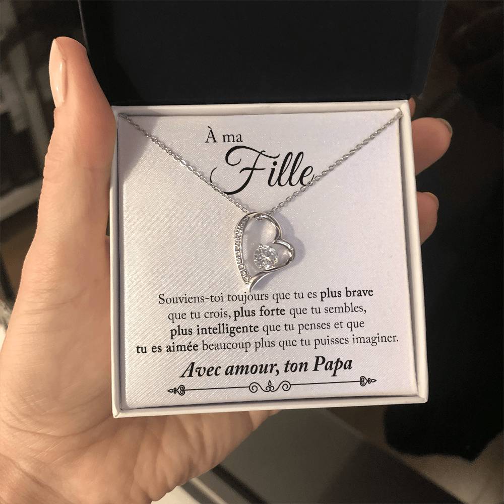 Collier Pour Ma Fille - Avec amour, ton Papa