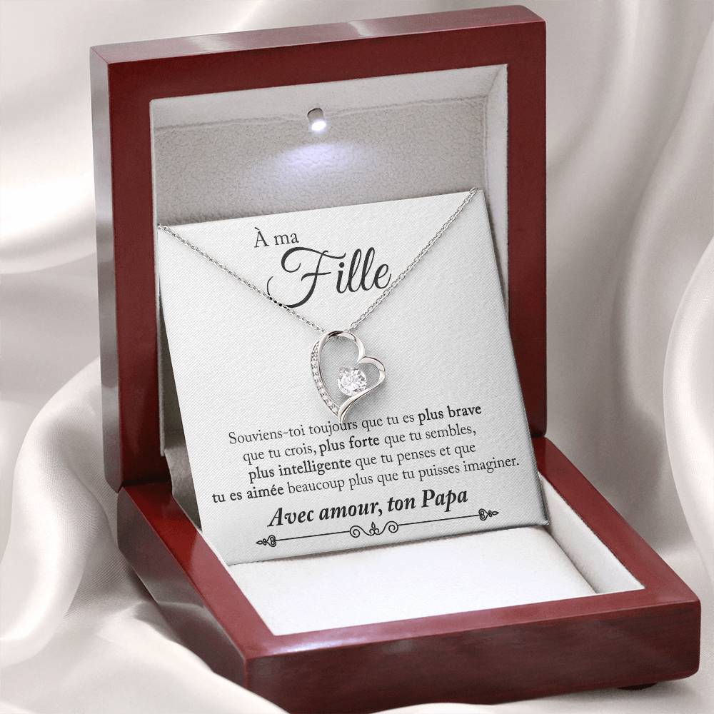 Collier Pour Ma Fille - Avec amour, ton Papa