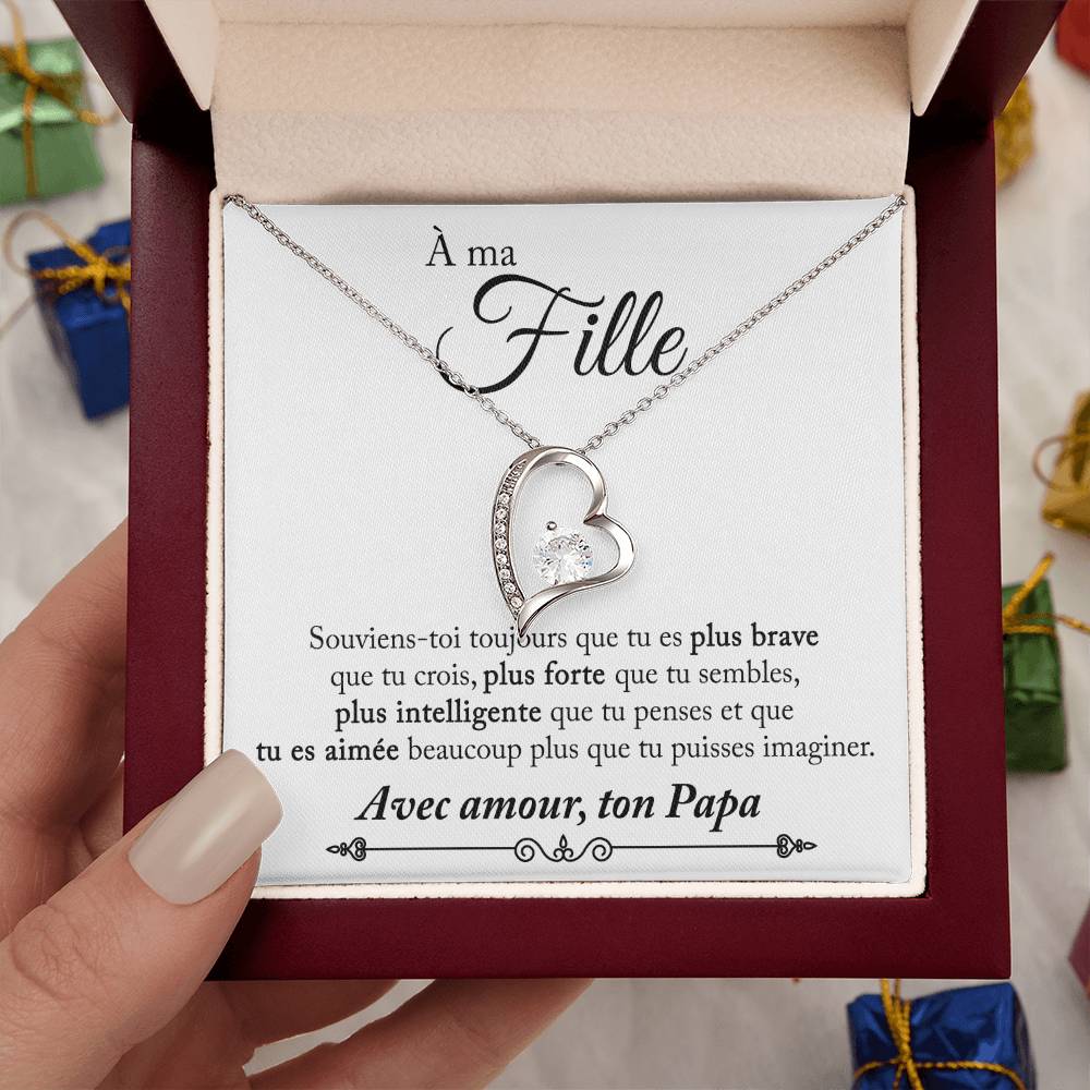 Collier Pour Ma Fille - Avec amour, ton Papa