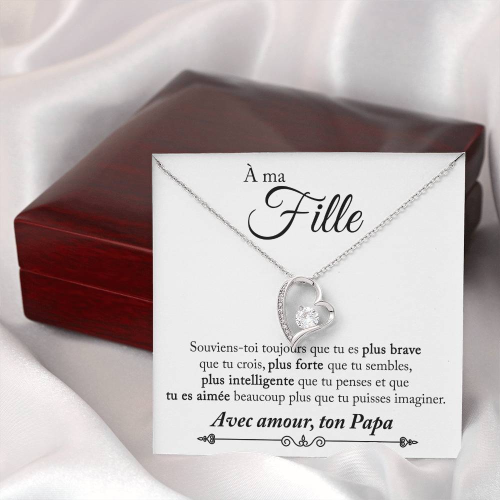 Collier Pour Ma Fille - Avec amour, ton Papa