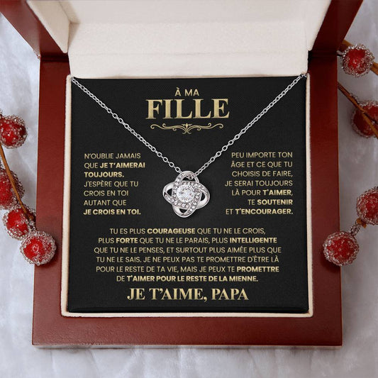 Collier Pour Ma Fille - Je T'aime Papa
