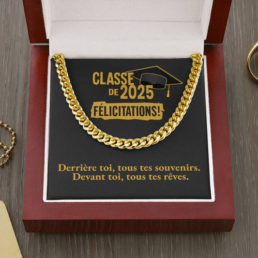 Classe de 2025 - Félicitations - Chaîne à maillons