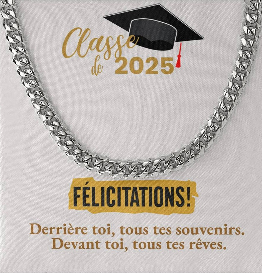Félicitations! Graduation 2025 | Collier Amour Éternel