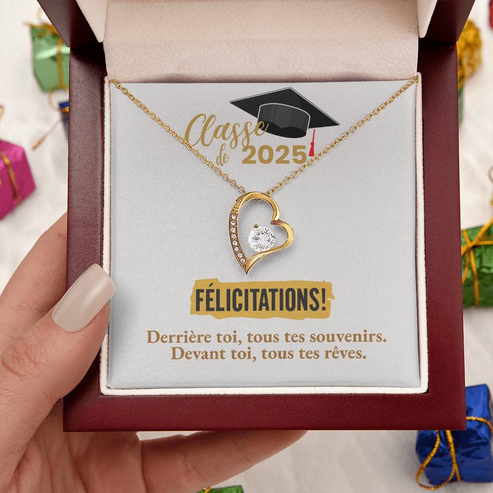 Félicitations! Graduation 2025 | Collier Amour Éternel